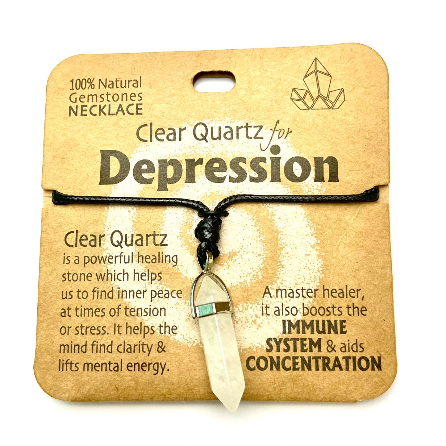 Clear Quartz for Depression - Necklace