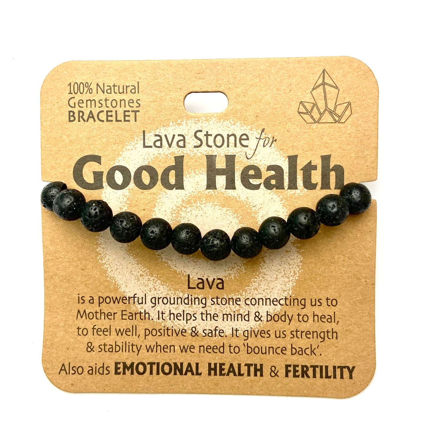 Lava Stone for Good Health - Beaded Bracelet