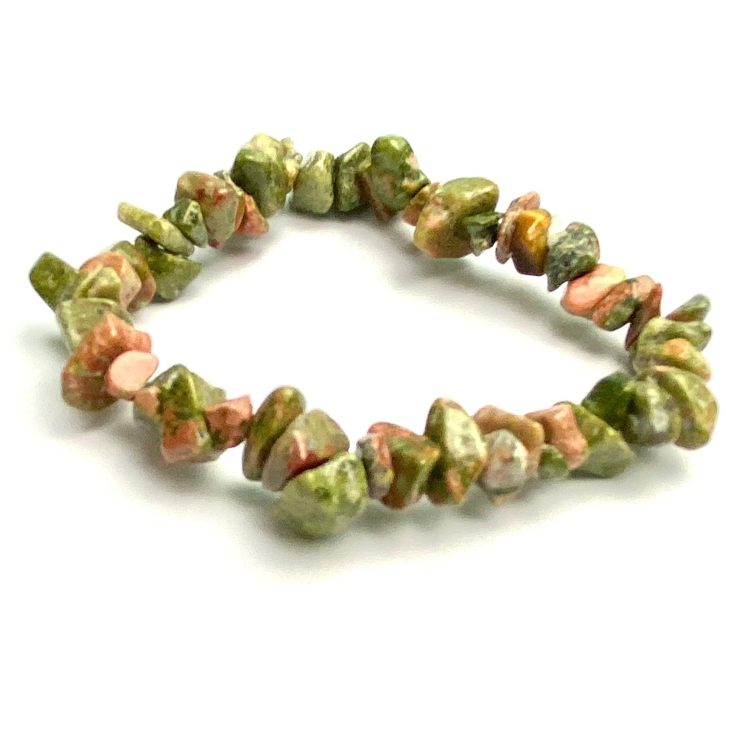 Unakite - Chipped Crystal Bracelet