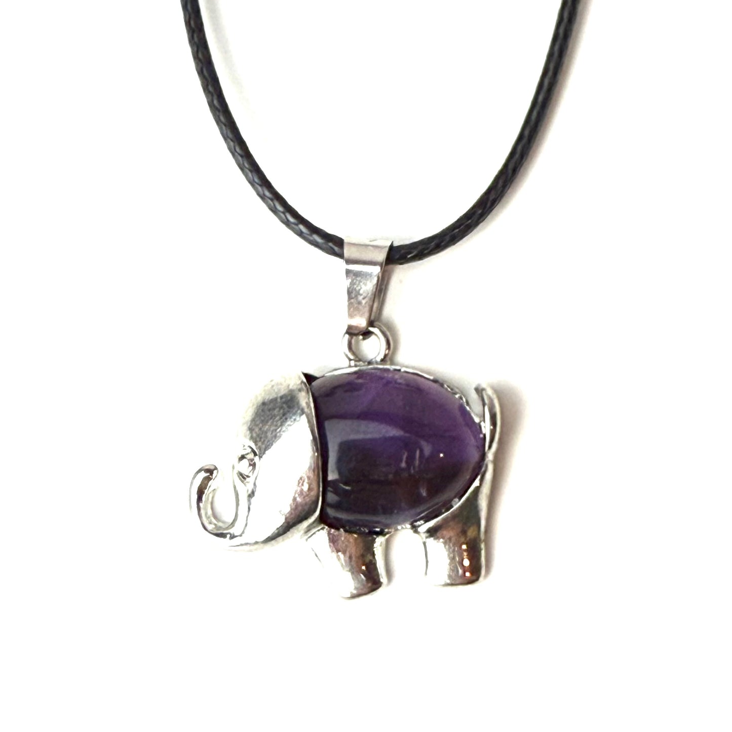 Elephant Necklace - Amethyst