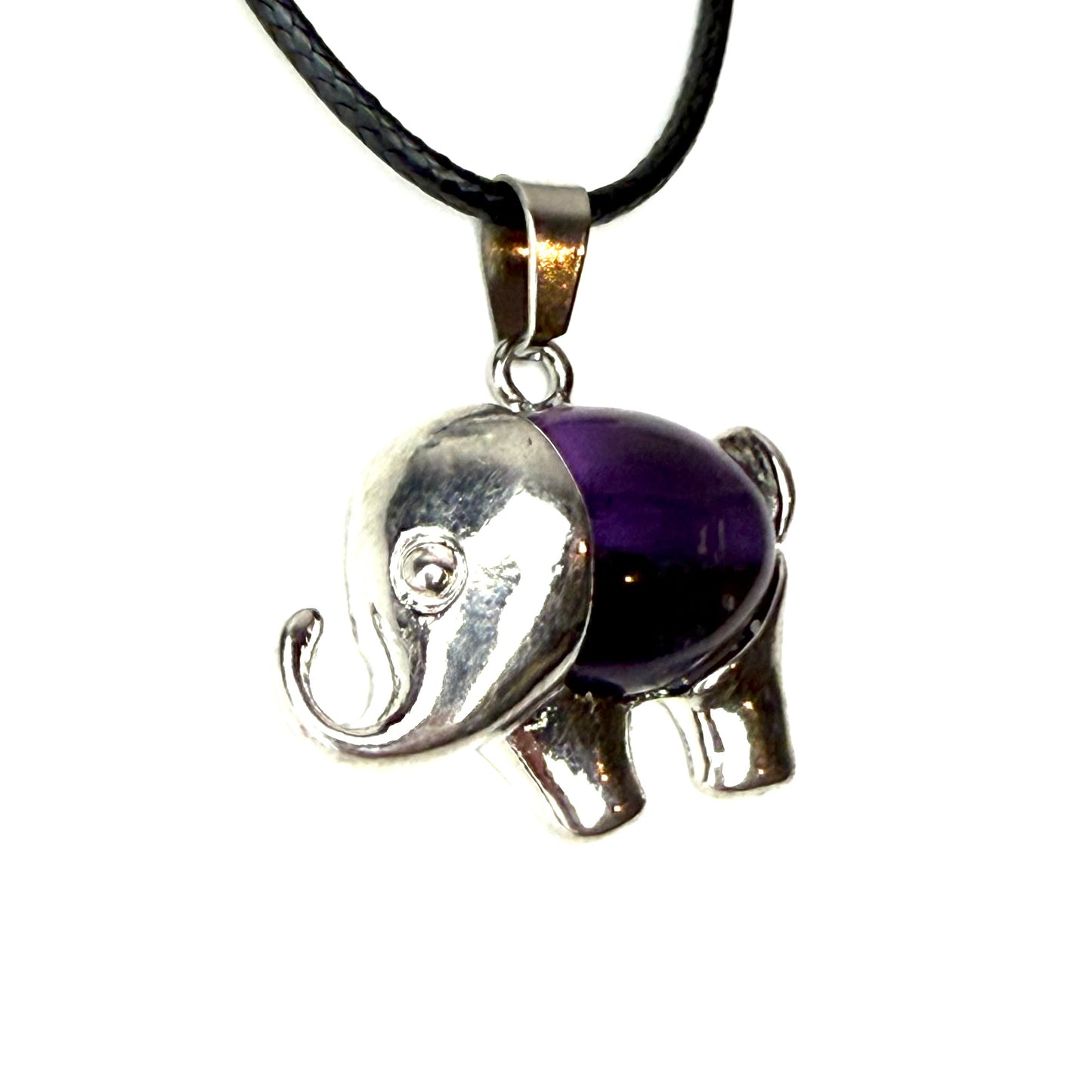 Elephant Necklace - Amethyst