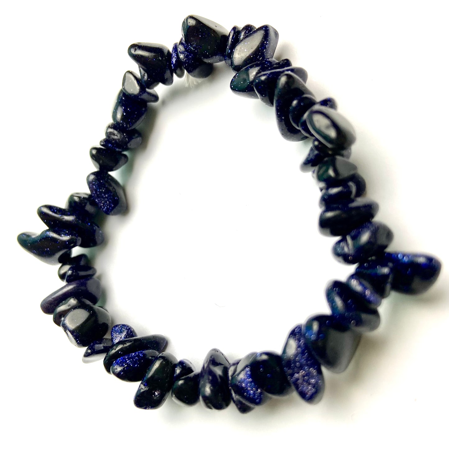 Blue Goldstone - Chipped Crystal Bracelet