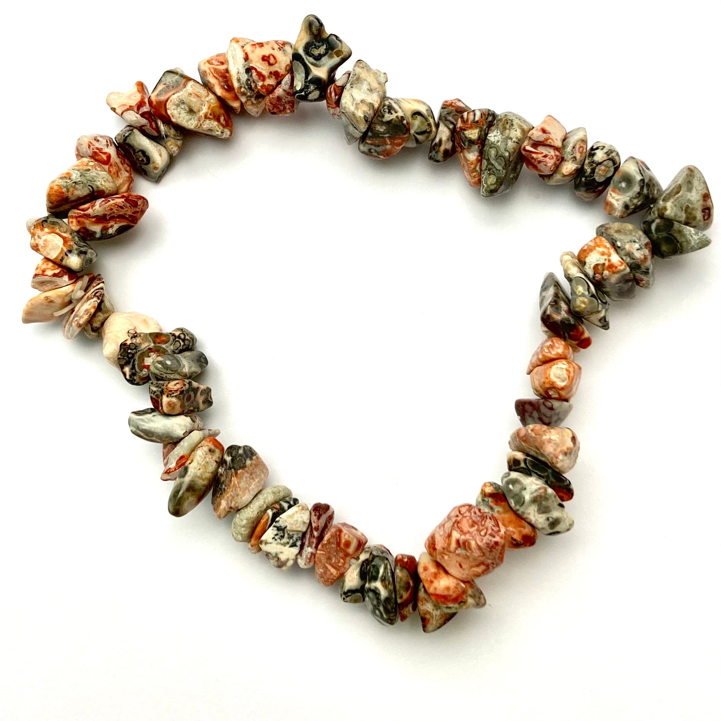 White Brecciated Jasper - Chipped Crystal Bracelet