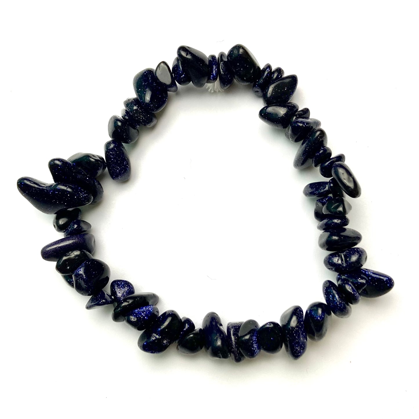 Blue Goldstone - Chipped Crystal Bracelet
