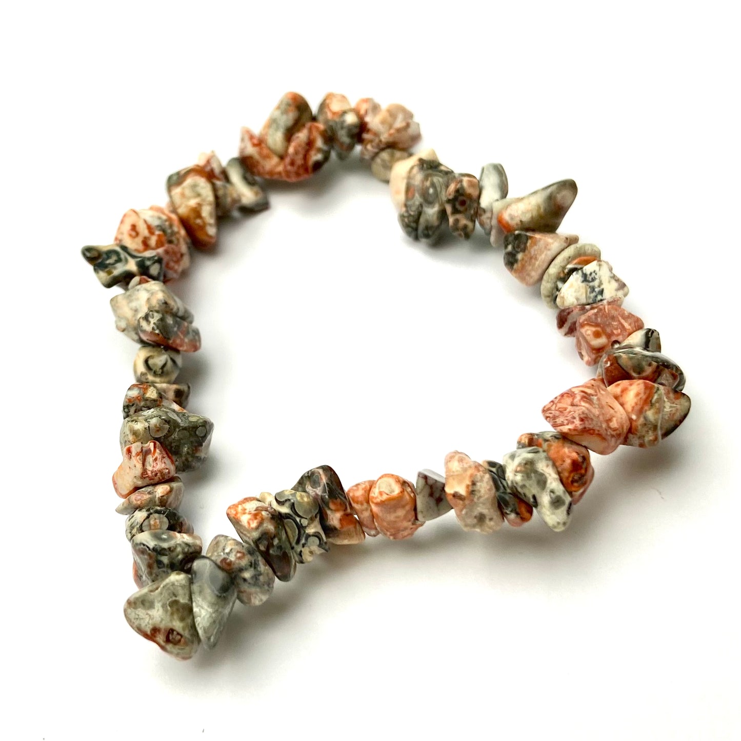 White Brecciated Jasper - Chipped Crystal Bracelet