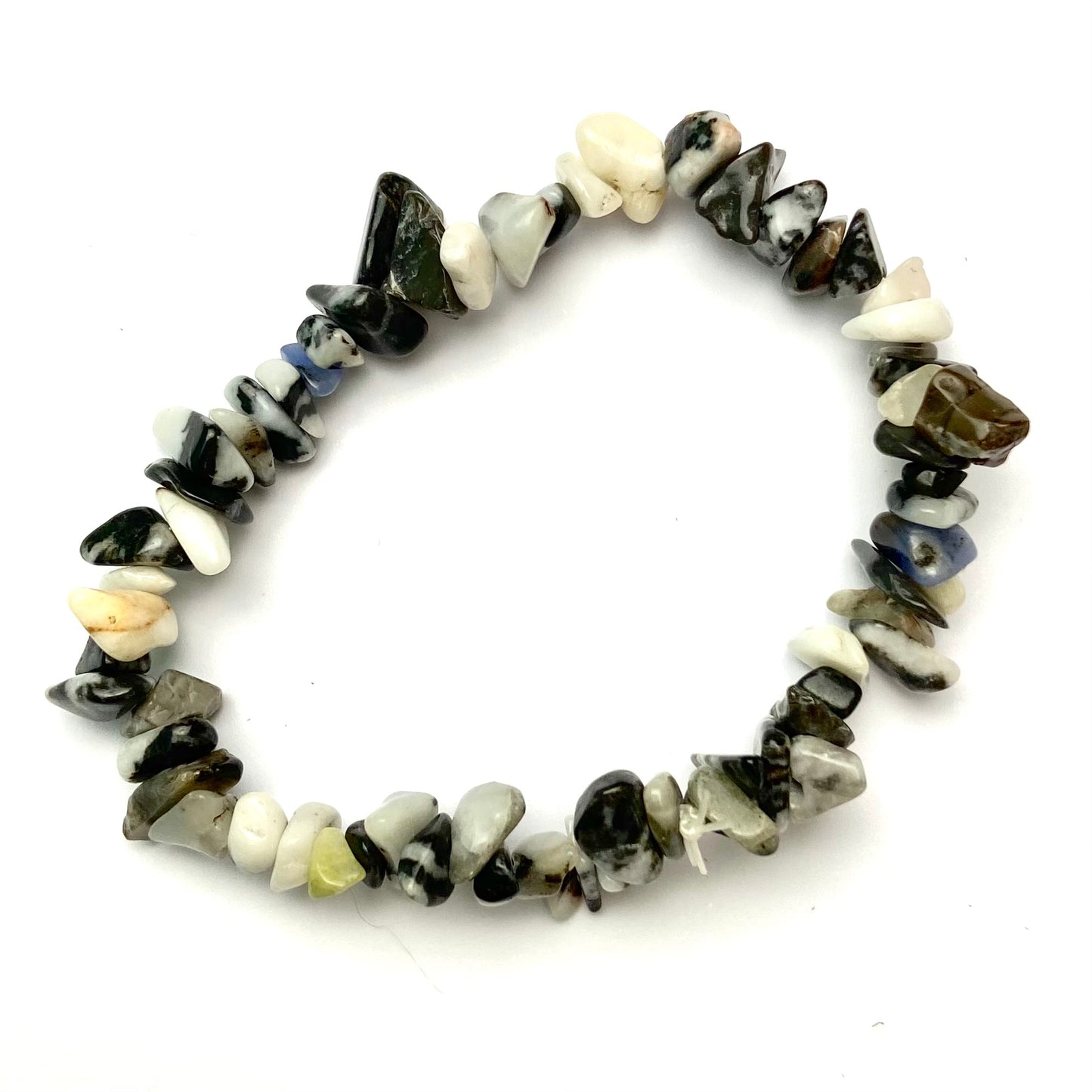 Snowflake Obsidian - Chipped Crystal Bracelet
