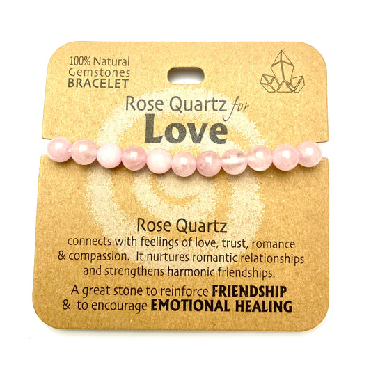 Rose Quartz for Love - Beaded Bracelet