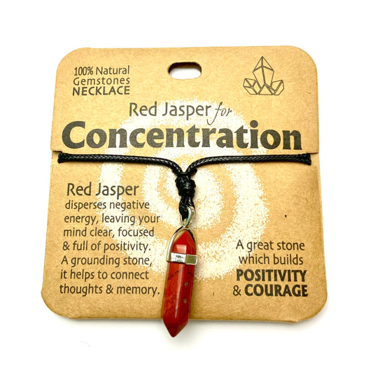 Red Jasper for Concentration - Necklace