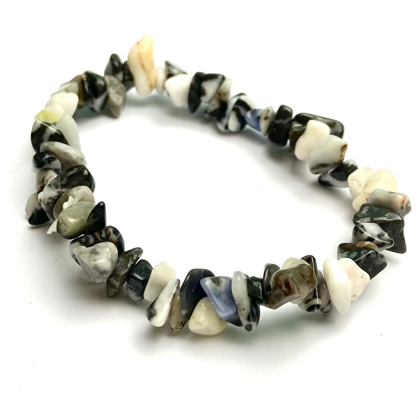 Snowflake Obsidian - Chipped Crystal Bracelet