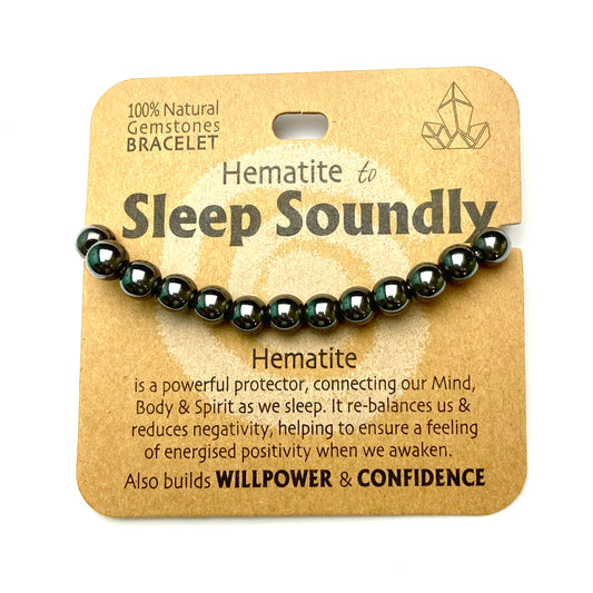 Hematite for Sleep Soundly - Beaded Bracelet