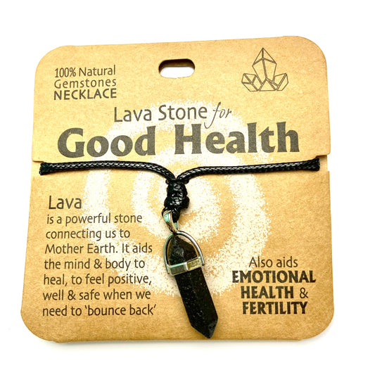 Lava Stone for Good Health - Necklace