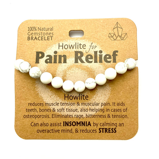 Howlite for Pain Relief - Beaded Bracelet