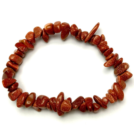 Goldstone - Chipped Crystal Bracelet