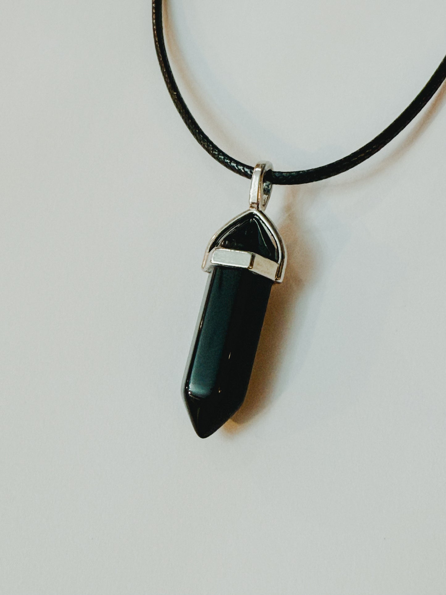 Black Onyx - Pointed Necklace
