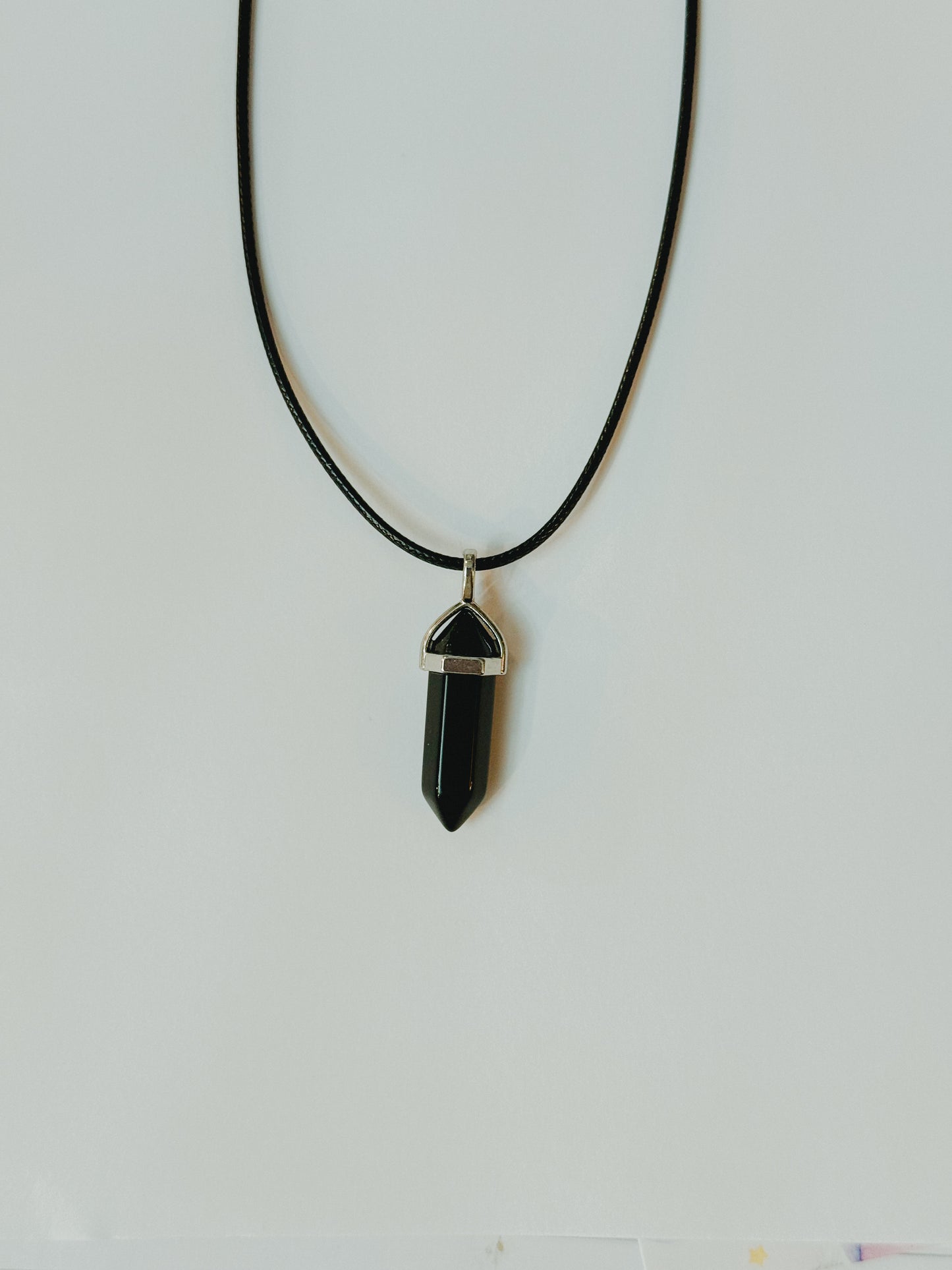 Black Onyx - Pointed Necklace
